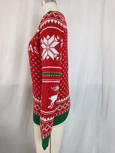 Load image into Gallery viewer, Contrasting Colors Snowflake Reindeer Pattern Ugly Christmas Sweater | NCS
