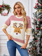 Load image into Gallery viewer, Reindeer Sequin Embroidered Ugly Christmas Sweater | NCS
