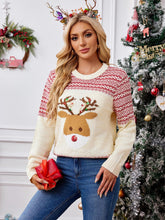 Load image into Gallery viewer, Reindeer Sequin Embroidered Ugly Christmas Sweater | NCS
