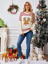 Load image into Gallery viewer, Reindeer Sequin Embroidered Ugly Christmas Sweater | NCS
