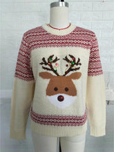 Load image into Gallery viewer, Reindeer Sequin Embroidered Ugly Christmas Sweater | NCS
