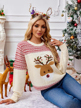 Load image into Gallery viewer, Reindeer Sequin Embroidered Ugly Christmas Sweater | NCS
