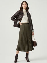 Load image into Gallery viewer, Retro PU Leather Jacket For Women, Brooklyn Heights, BYMANYC New York.
