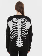 Load image into Gallery viewer, Retro Skull Printed Long Sleeve Cardigan Sweater | NCS
