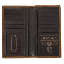 Load image into Gallery viewer, Ariat Diamond Southwest Fabric (Brown) - Men's Rodeo Wallet

