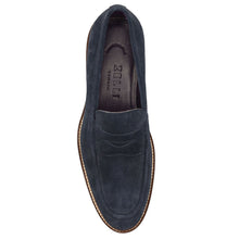 Load image into Gallery viewer, 16-657-NVY ROMA Italian Suede Penny Loafers Navy
