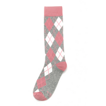 Load image into Gallery viewer, Dusty Rose Argyle Socks
