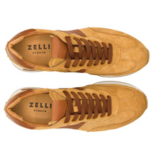 Load image into Gallery viewer, 66-265-CGN ROXI Suede &amp; Calfskin Sneaker, Cognac
