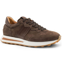 Load image into Gallery viewer, 66-265-NIC ROXI Suede &amp; Calfskin Sneaker, Nicotine
