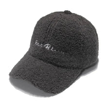 Load image into Gallery viewer, Lamb Wool Baseball Cap — Korean Style Plush Winter Sun Hat for Women
