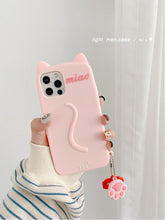 Load image into Gallery viewer, Cartoon Cute Cat Ear Phone Case For Iphone 14 12 13 11pro Max X Xr Xs 7 14plus Matte Soft Silicone Shockproof Case Funny Cat Design Cute Back Case
