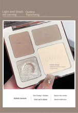Load image into Gallery viewer, Natural Stereoscopic Face Powder Palette Matte Bronzer Contour Shading Multifunctional Highlighter Cosmetic Blush Gift
