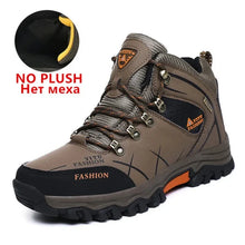 Load image into Gallery viewer, Brand Men Winter Snow Boots Waterproof Leather Sneakers Super  Warm Men's Boots Outdoor Male Hiking Boots Work Shoes Size 39-47
