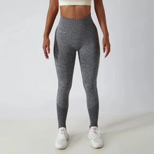 Load image into Gallery viewer, Seamless Ribbed Yoga Leggings – Tummy Control Fit
