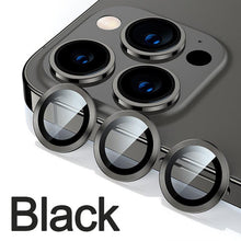 Load image into Gallery viewer, Full Cover Frame Glass Camera Lens Protector For iPhone 14 Plus Lens Glass For iPhone 11 12 13 Pro Max Mini Premium Tempered Glass Film Aluminum Alloy Lens Ring Cover Camera Protector

