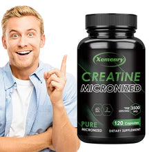 Load image into Gallery viewer, Creatine Monohydrate Capsules - Boosts Energy Levels, Builds Muscle Mass and Promotes Muscle Recovery - 120 Capsules
