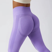 Load image into Gallery viewer, Seamless Ribbed Yoga Leggings – Tummy Control Fit
