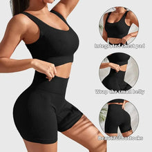 Load image into Gallery viewer, Women's Seamless Ribbed Yoga Set
