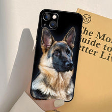 Load image into Gallery viewer, Cartoon German Shepherd Phone Case MAsk  Dog Case For iPhone 13 12 Mini 11 14 Pro Max 6S 8 7 Plus SE 2022 2020 X XS Max XR Back Cover Poodle Dog Phone Case Compatible with iphone
