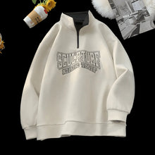 Load image into Gallery viewer, Vintage Vibes  Suede Half Zip Sweatshirt
