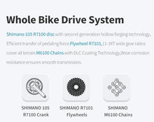 Load image into Gallery viewer, SAVA 2025NEW HAWKEYE SLR7 Carbon Fiber Road Bike with Shimano 105 DI2 R7170 Component Hydraulic Discs, Complete Adult Racing Set
