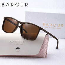 Load image into Gallery viewer, BARCUR Polarized Square Frame Sunglasses for Men and Women – Timeless Fashion UV400 Wave Point Design Casual Style Durable PC Eyewear for Summer Outdoor Driving Travel and Gift Giving
