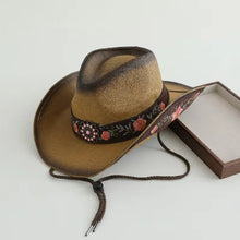 Load image into Gallery viewer, 2026 Embroidery Horse Accessories Straw Cowboy Hat for Women Men – Western Sun Hat for Country Concert Rodeo and Cowgirl Hat
