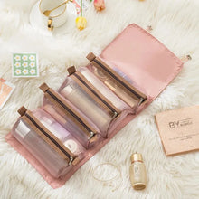 Load image into Gallery viewer, Detachable Cosmetic Bag Portable Large Capacity 4 in 1 Makeup Bags Portable Folding Travel Cosmetics Storage Toiletry Bag

