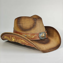 Load image into Gallery viewer, 2026 Embroidery Horse Accessories Straw Cowboy Hat for Women Men – Western Sun Hat for Country Concert Rodeo and Cowgirl Hat
