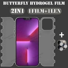 Load image into Gallery viewer, Full Cover Butterfly Film For iPhone 14 13 12 11 Pro Max 14 Plus 13 12 Mini Lens Cover For iPhone XR X XS Max Film Soft Screen Protector  Full Coverage Clear HD Phone Protector
