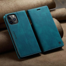 Load image into Gallery viewer, Vintage Wallet Case Card Holder Kickstand Built-in Magnetic Flip Leather Case for iPhone  Leather Cases for iPhone 14 13 12 11 Pro Max Mini XR XS Max 8 7 6s Plus Wallet Flip Cover
