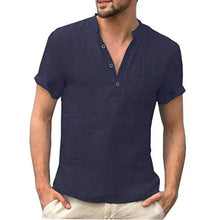 Load image into Gallery viewer, Men's Cotton Linen T-Shirt - Breathable Casual Tee
