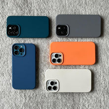 Load image into Gallery viewer, Classic Candy Color Silicone Case For iphone 13 12 Mini 14 13 Pro Max Camera Lens Protective Bumper Cover For iPhone 14 12 Pro Soft Flexible Silicone Slim Fit Case For Iphone
