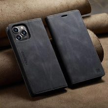 Load image into Gallery viewer, Vintage Wallet Case Card Holder Kickstand Built-in Magnetic Flip Leather Case for iPhone  Leather Cases for iPhone 14 13 12 11 Pro Max Mini XR XS Max 8 7 6s Plus Wallet Flip Cover
