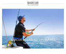 Load image into Gallery viewer, BARCUR Polarized Sunglasses for Men – Trendy UV400 Gradient Lens Oval Comfortable Frame Sports Driving Hiking Fishing Outdoor Fashion Eyewear with Durable Stainless Steel Frame – Casual Apparel Accessory Gift for Him

