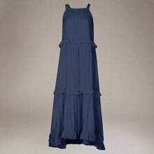 Load image into Gallery viewer, Elegant Apricot Ruffle Maxi Dress
