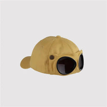 Load image into Gallery viewer, Aviator Baseball Cap – Unisex Summer Hat with Built-In Sunglasses
