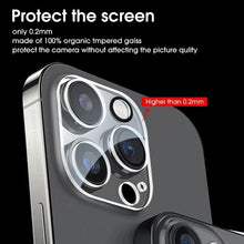Load image into Gallery viewer, 4Pcs Back Lens Glass Protectors for IPhone 13 14 Pro Max 12 Mini X XR Camera Protective Glass on iPhone 11 PRO XS MAX 14 Plus  Camera Lens Protector Full Coverage Anti-Spy Tempered Glass Film 9H Hardness Upgrade Edge Protection
