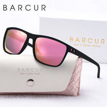 Load image into Gallery viewer, BARCUR Original Trendy White Pink Polarized Sunglasses Lightweight Comfort Square PC Eyewear for Women Sports UVA &amp; UVB Protection Trendy Sun Glasses for Summer
