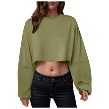 Load image into Gallery viewer, 🧘‍♀️ Women’s Long Sleeve Loose-Fit Crop Top
