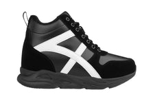 Load image into Gallery viewer, CALTO - S22783 - 3.6 Inches Taller (Black/White) - Hiking Style Boots
