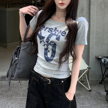 Load image into Gallery viewer, Women’s summer letter print t-shirt
