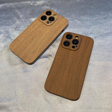 Load image into Gallery viewer, Ultra thin Vintage Wood Texture Phone Case For iPhone 14Plus 13Pro 14 13 12 Pro Max Lens protection anti-skid Soft Cover Wooden Smartphone case For iPhone
