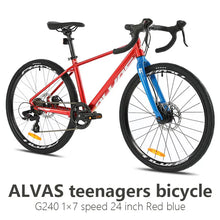 Load image into Gallery viewer, F, YUZE G240 7Speed Aluminum Disc Brake Bike Boy Girl Student Children Bicycle Teen Road bicicleta велосипед Handlebar 380mm
