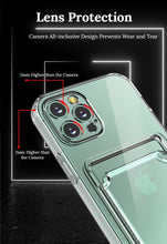 Load image into Gallery viewer, New Mini Wallet Card Holder Silicone Case for IPhone 11 12 13 Iphone 11 Pro X XS Max XR 7 8 Plus Soft Phone Cover Slim Shockproof Soft Protective Case With Cute Card Holder
