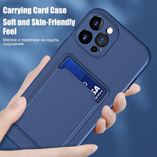 Load image into Gallery viewer, White Soft Wallet Card Holder Phone Case For iPhone 11 12 13 Pro Max Camera Protective Case Wallet Holder Cover Soft Portable Silicone Back Cover Durable Phone Case
