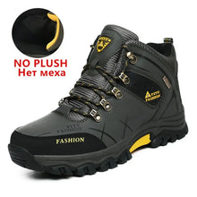 Load image into Gallery viewer, Brand Men Winter Snow Boots Waterproof Leather Sneakers Super  Warm Men's Boots Outdoor Male Hiking Boots Work Shoes Size 39-47
