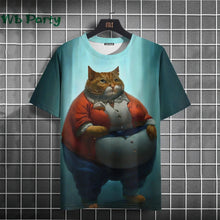 Load image into Gallery viewer, Cat Print shirts - Y2K Graphic T-Shirt
