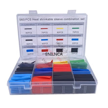 Load image into Gallery viewer, 127-750pcs Heat-shrink Tubing Thermoresistant Tube Heat Shrink Wrapping Kit Electrical Connection Wire Cable Insulation Sleeving
