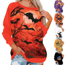 Load image into Gallery viewer, 🎃 Vintage Pumpkin Print Long Sleeve T-Shirt – Harajuku Halloween Graphic Tee
